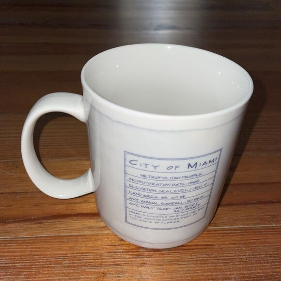 Starbucks Architecture Series Miami Magic City Coffee Mug 18 oz 2007 Ceramic - Picture 4 of 10